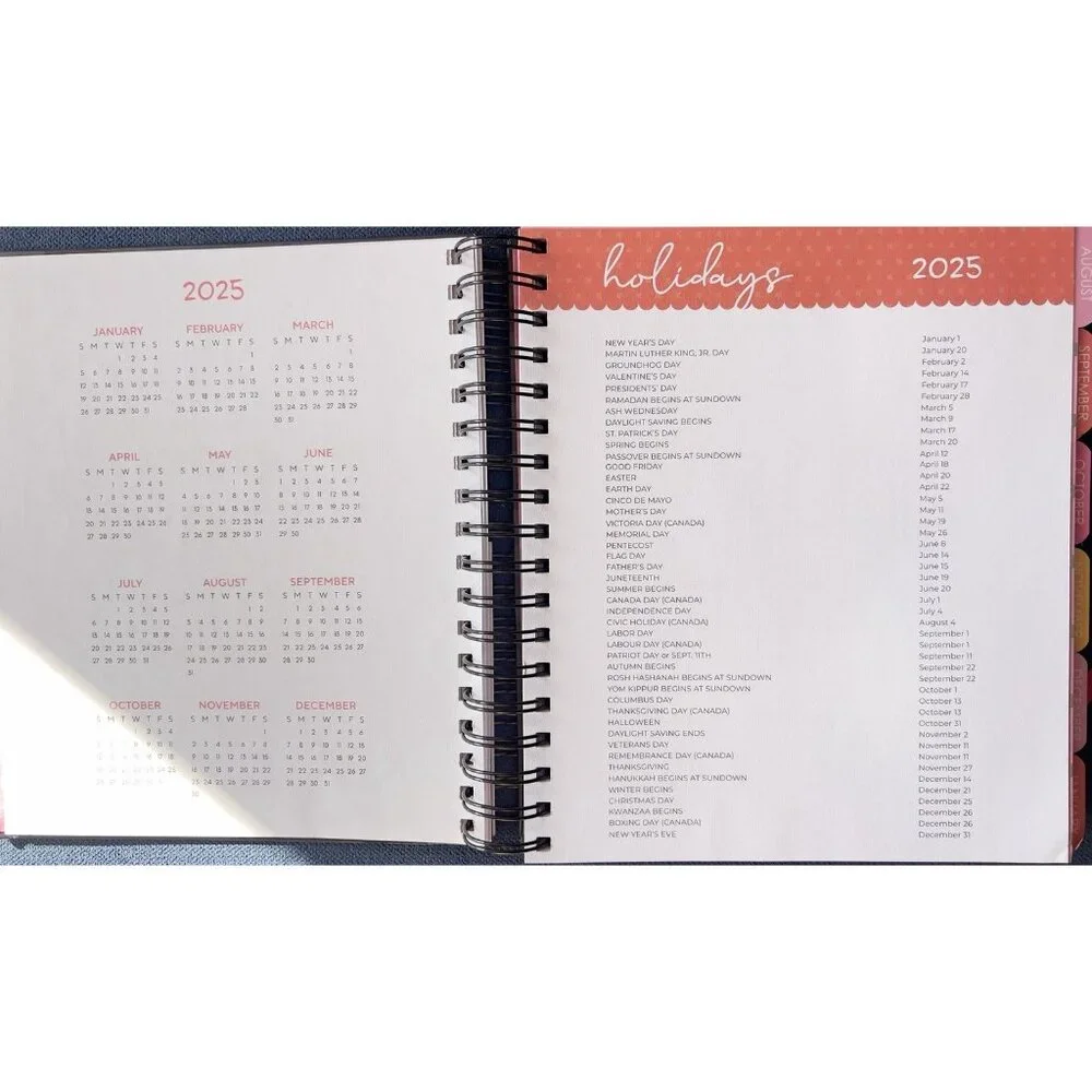 17 Month Planner Black CAMO Aug 2025 -Dec 2026 Weekly Planning Note Page Gift